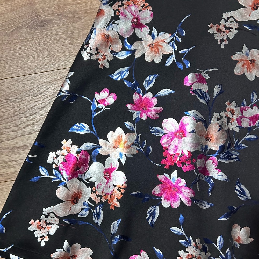 Floral Black Dress Ricki’s size M - Picture 5 of 10